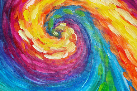 Tie Dye Swirl Acrylic Paint