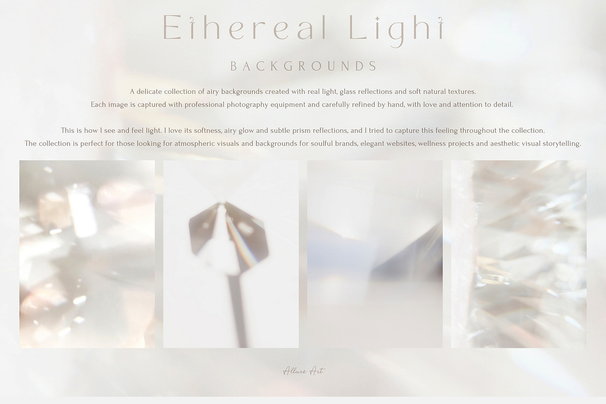 60 Ethereal Light Backgrounds Bundle, an Abstract Photo by Allure Art (Photo 4 of 31)