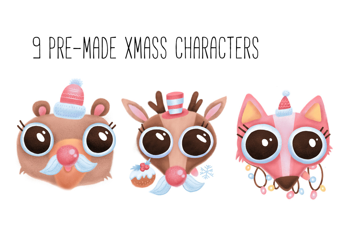 Christmas animal character creator, an Animal Illustration by Lana Sham (Photo 4 of 19)