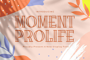 Moment Prolife Display Font