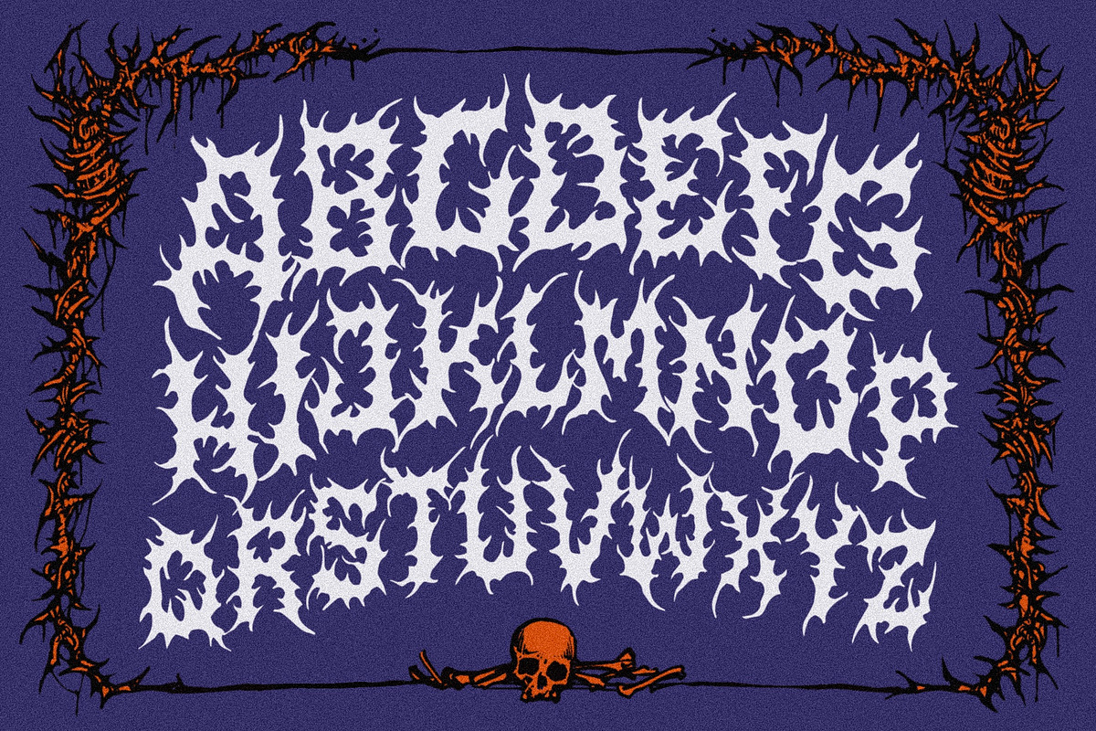VARGORN Metal Display Typeface, a Blackletter Font by CONTRIVEDAZE (Photo 2 of 5)