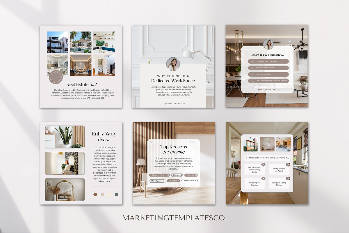 July Real Estate Posts with Captions, a Social Media Template by Marketing Templates Co. (Photo 2 of 9)