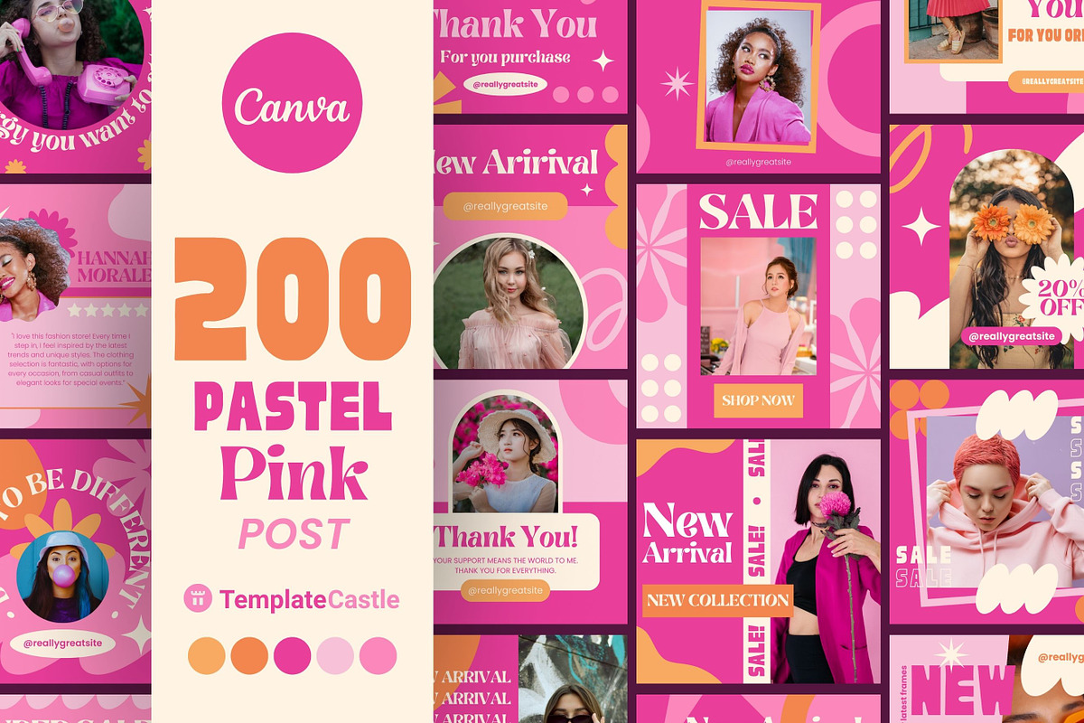 200 Social Media Posts Templates, a Templates & Theme by TemplateCastleStore (Photo 1 of 10)