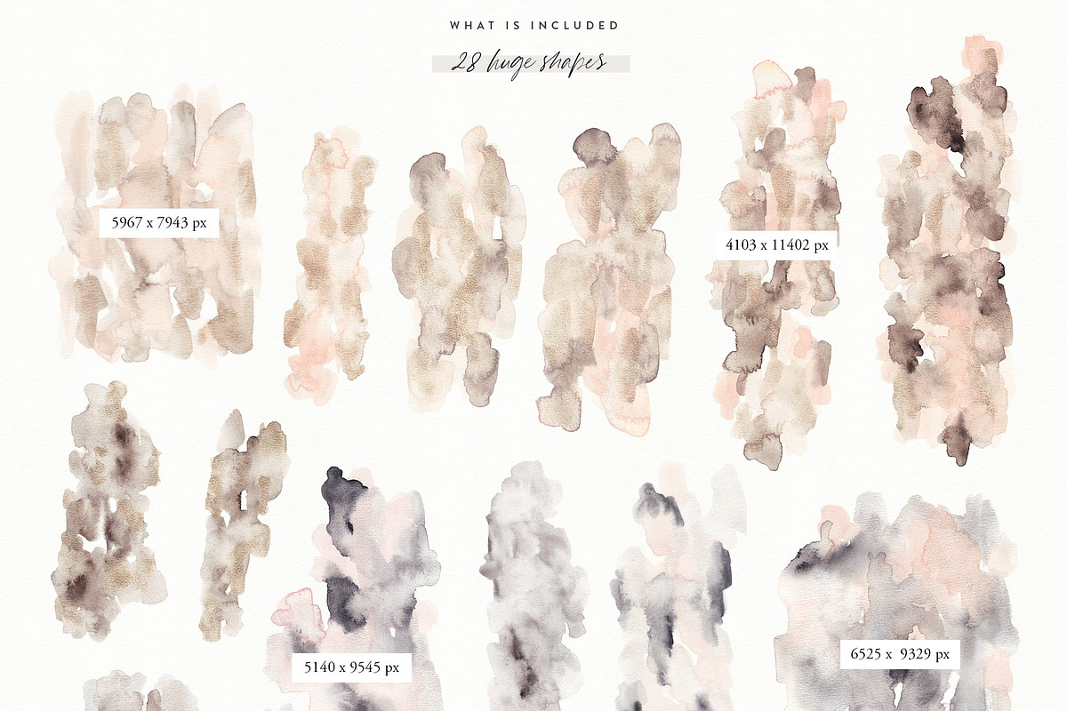 Heartful watercolor textures, a Texture Graphic by eclosque (Photo 7 of 9)
