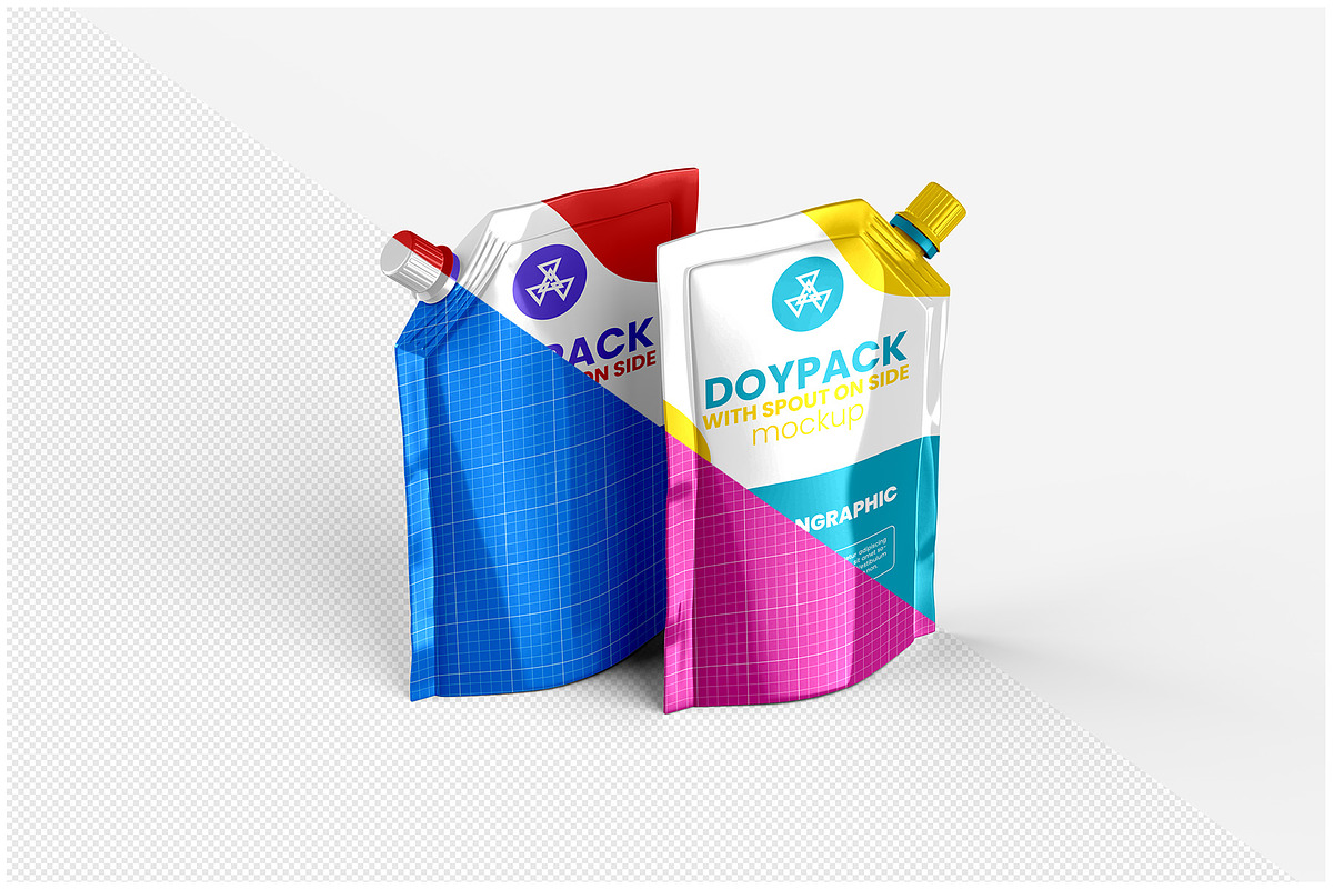 Doypack with Spout on Side Mockup, a Packaging Mockup by Illusiongraphic (Photo 15 of 25)