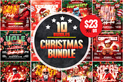 10 Christmas Party Flyer Bundle, a Flyer Template by RTXdesinger99 (Thumbnail 1 of 11)