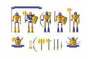 Robot font + Bonus Robots knights, a Font by alekseiderin (Thumbnail 6 of 6)