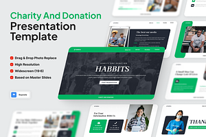 Charity And Donation Keynote, a Presentation Template by SquidPixey