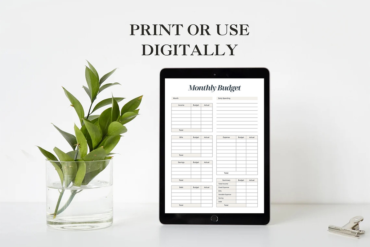 Budget Planner, a Stationery Template by DesignDevisers (Photo 6 of 9)