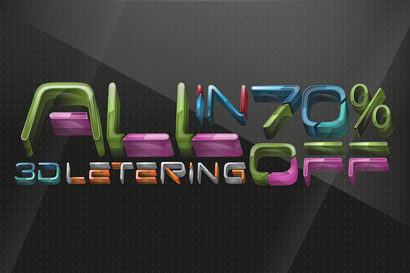 All in 3D lettering 70% off preview 6
