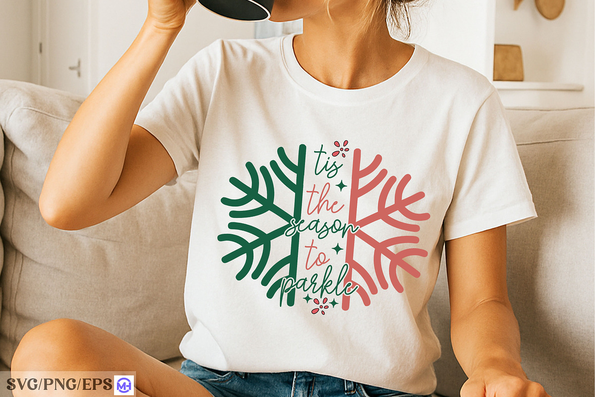 Tis the Season to Sparkle SVG, a Graphic by mh_arif (Photo 2 of 3)