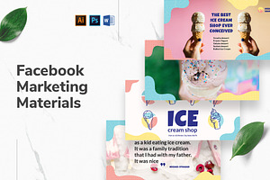 Ice Cream Shop Facebook Materials