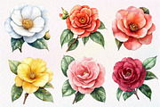 Camellia Flower Bloom Clipart, an Illustration by Dream Creation (Thumbnail 6 of 6)