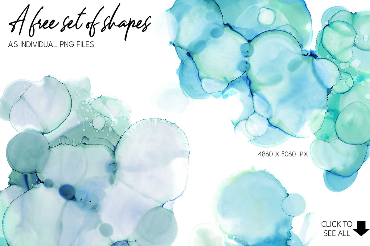 7 Huge Seamless Green Ink Textures, a Texture Graphic by AdenaJ (Photo 4 of 16)