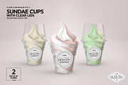 Clear Sundae Cups with Lids Mockup, a Cups & Container Mockup by INCDesign (Thumbnail 7 of 14)