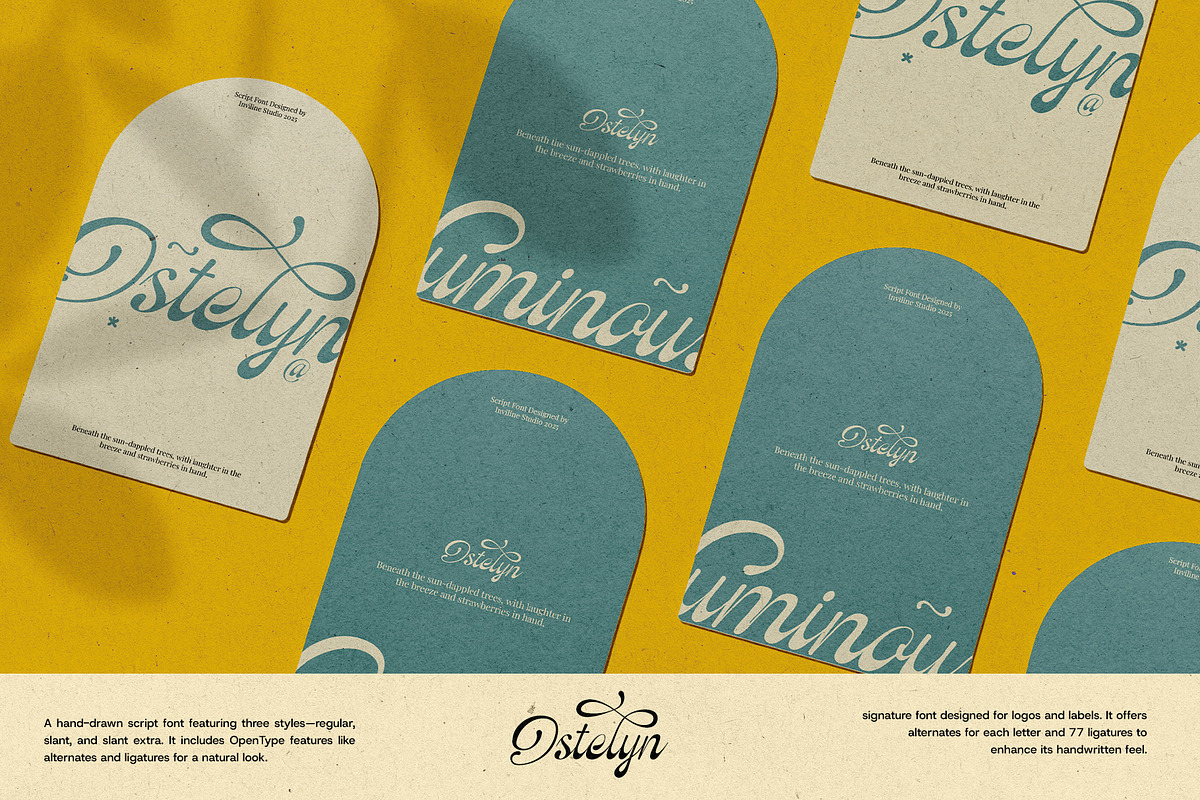 Ostelyn – Elegant Script Font, a Script Font by Inviline.co (Photo 15 of 15)