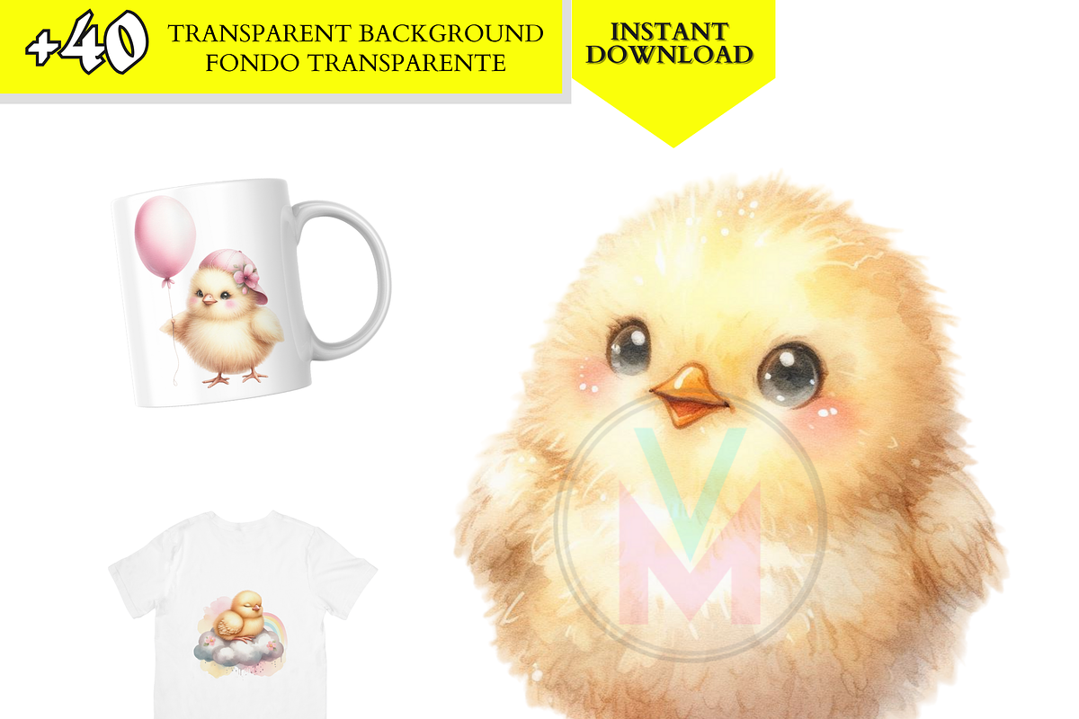 Cute Chick Clipart Chicken Baby png, an Animal Illustration by VM PARTYS  BY TAIRUMA (Photo 2 of 10)