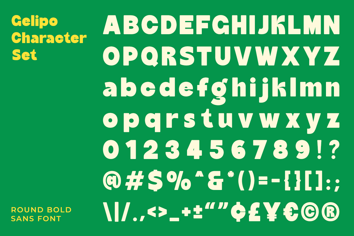 Round Bold Sans Font - Gelipo, a Sans Serif Font by Font Liner (Photo 9 of 10)