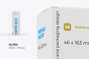 Paper Box Mockup 46x163mm