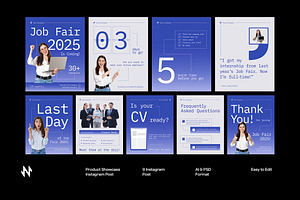 Job Fair Instagram Post, a Social Media Template by Neermana