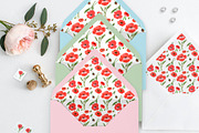 Poppy Flower Watercolor Wedding Set, an Invitation Template by Love Design (Thumbnail 12 of 14)