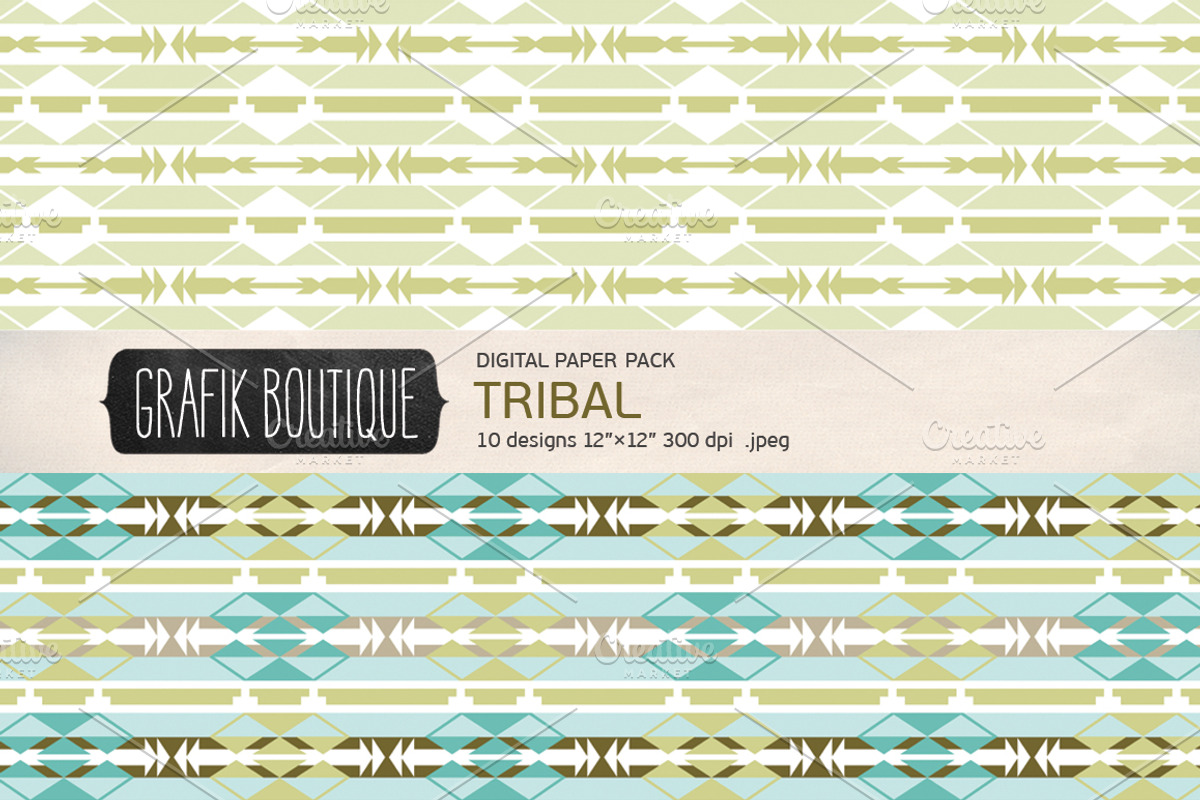 Tribal pattern olive preview 2