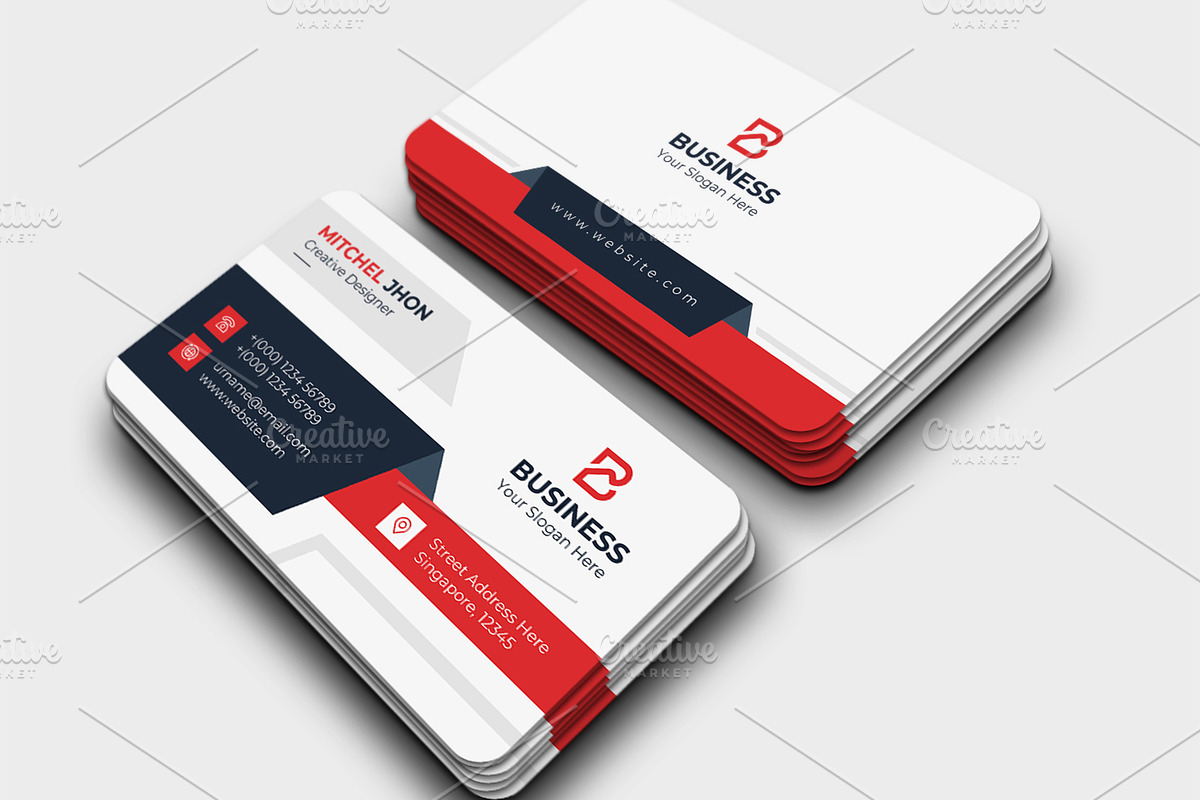 Corporate Business Card Template, a Business Card Template by GFXCity (Photo 1 of 3)