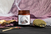 Halloween Candle Mockup Label fall, an Advertising Mockup by PawMockups (Thumbnail 6 of 10)