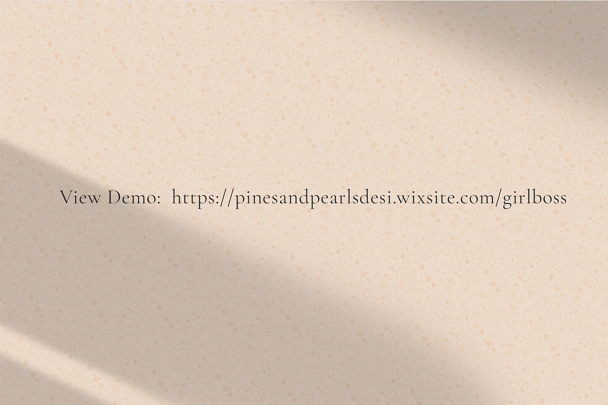 Wix Website Template - Girl Boss, a Wix Template by pinesandpearls (Photo 9 of 9)