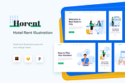 Horent - Hotel Rent Illustration, a Templates & Theme by Graphicdunk (Thumbnail 1 of 4)