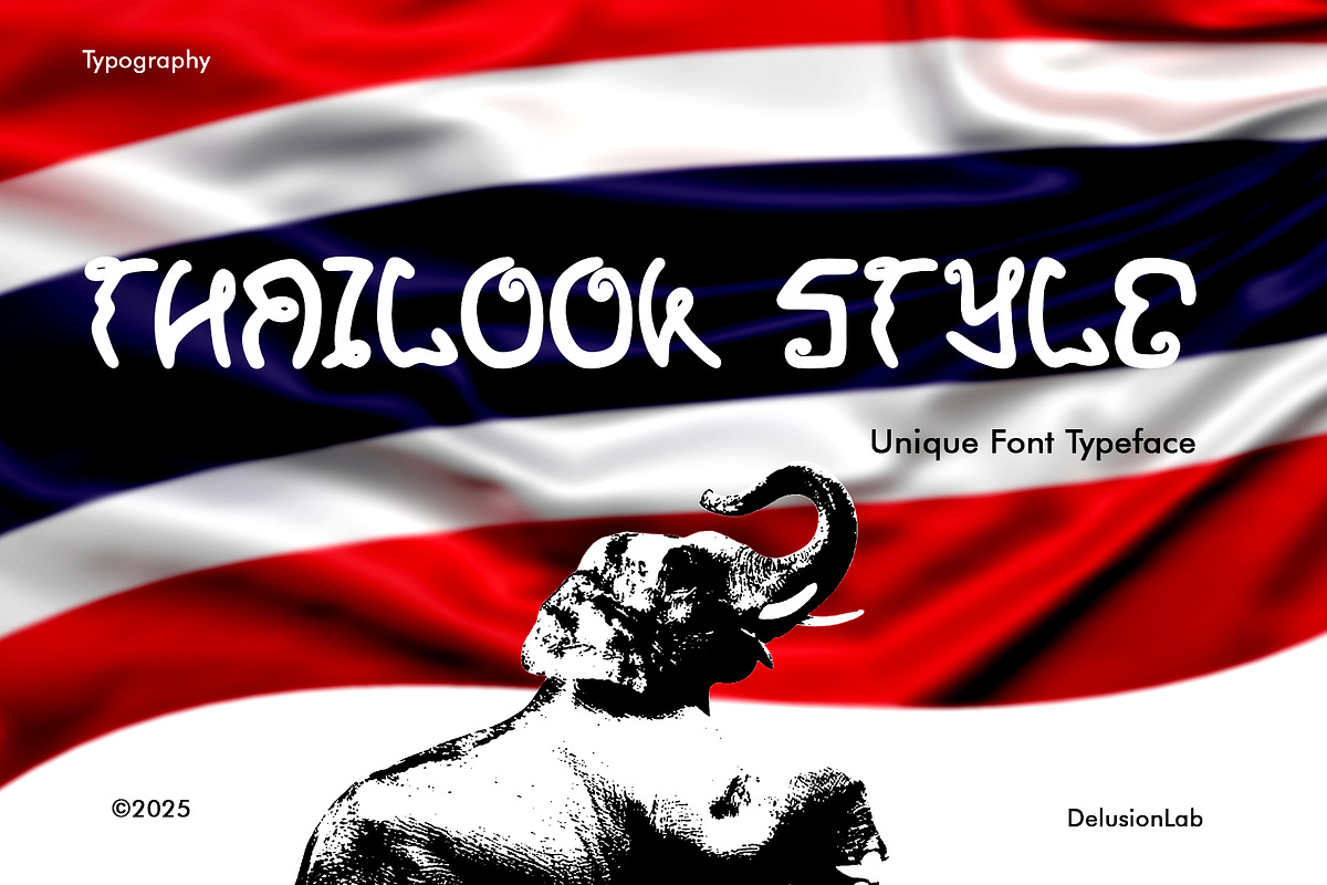 Thailook Style Font, a Handwritten Font by DelusionLab (Photo 1 of 6)