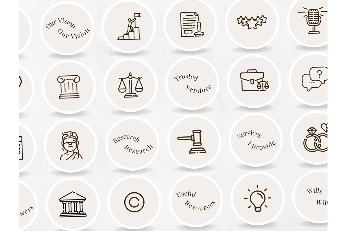 80 Lawyer Story Highlight Covers, a Social Media Template by PatternLab. (Photo 8 of 9)