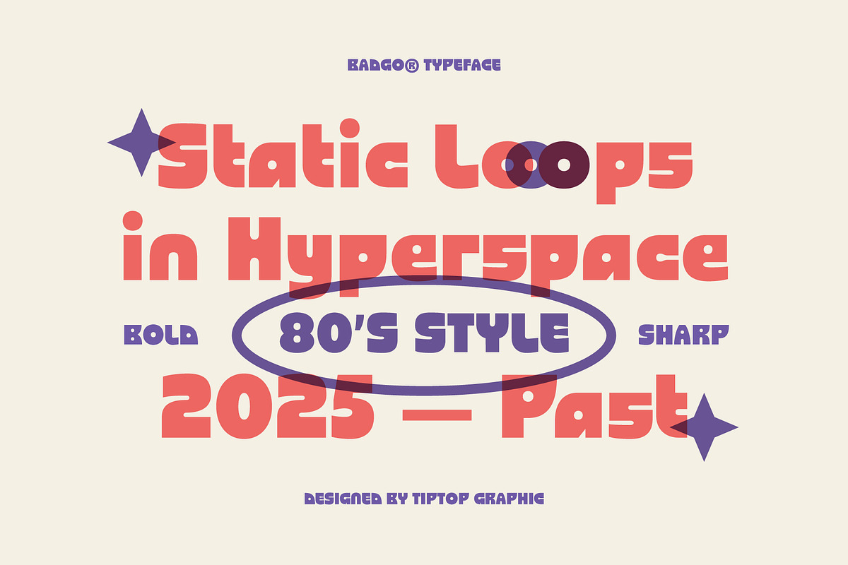 Badgo - Geometric Retro Futurism, a Sans Serif Font by Tiptop Graphic (Photo 2 of 10)