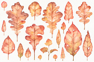 Watercolor Autumn Plants