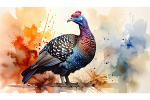 Artistic watercolor of a pheasant, an Animal Photo by Igor Tichonow