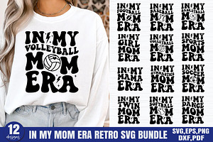 Retro Sports Mom Bundle,In my mom er, a Graphic by Designer302