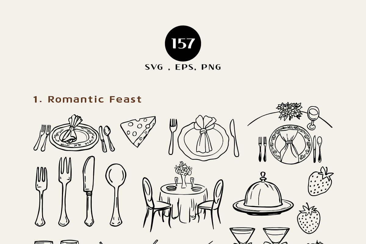 Wedding Line Art SVG Bundle Clipart, a Decorative Illustration by OKArtHub (Photo 3 of 8)