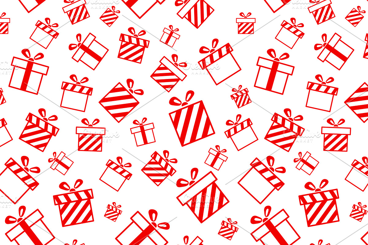 Christmas Seamless Pattern EPS JPG, a Decorative Illustration by Juksy (Photo 2 of 4)