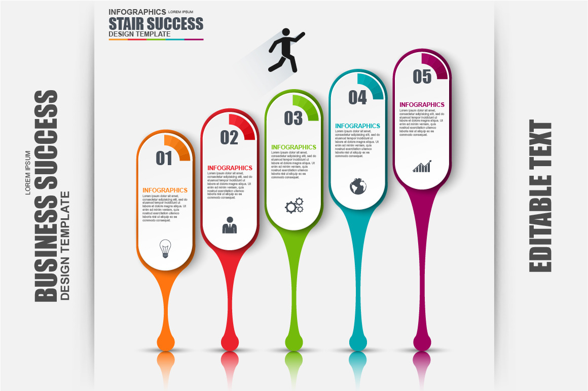 Business Stair Success Infographic, a Presentation Template by alexdndz