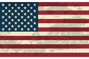 Grunge USA flag vector ill, a Texture Illustration by piter.goskov