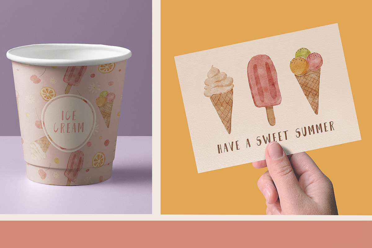Summer Vibes – Watercolor Bundle, a Decorative Illustration by OkPen (Photo 6 of 7)