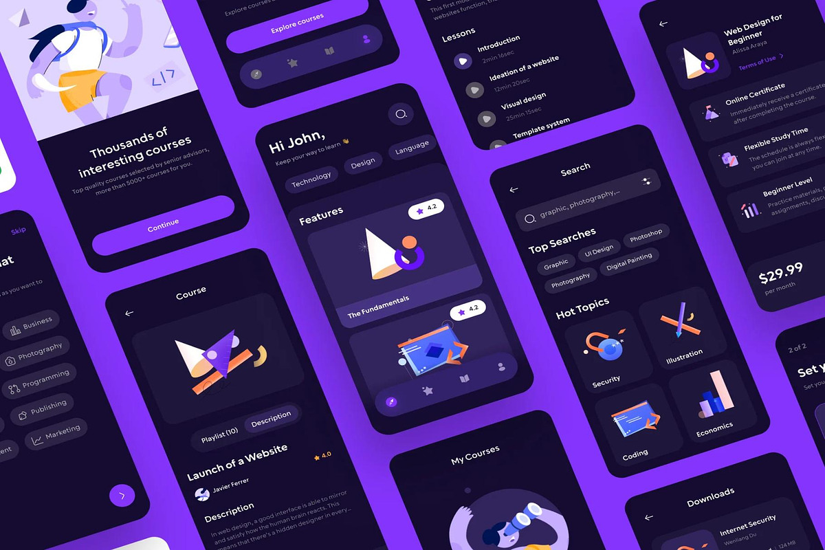 Cami - Online Learning App UI Kit, an UI Kit Template by Lumina_ui_ux202 (Photo 4 of 4)