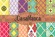 Moroccan digital paper 'Casablanca', a Pattern Graphic by Kiwi Fruit Punch (Thumbnail 1 of 3)