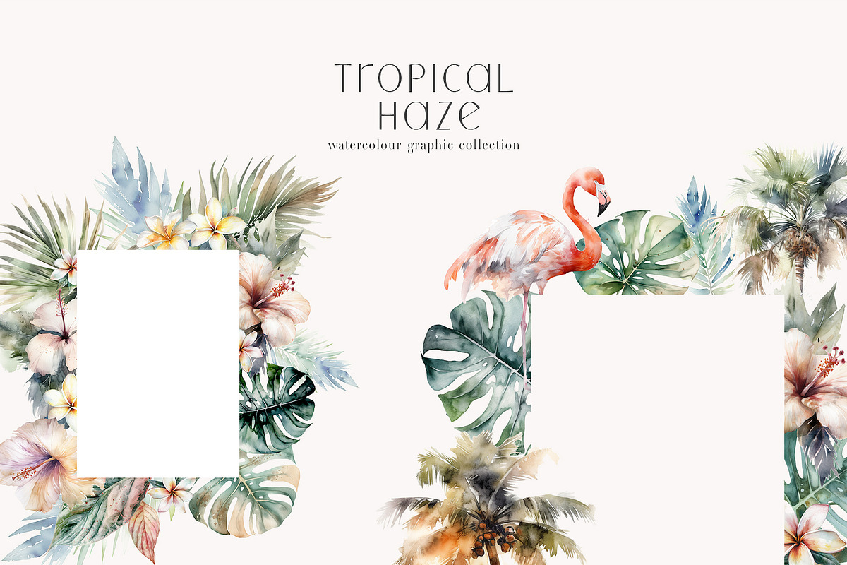Tropical Haze Watercolor Clipart Set, an Object Illustration by Twigs and Twine (Photo 5 of 9)