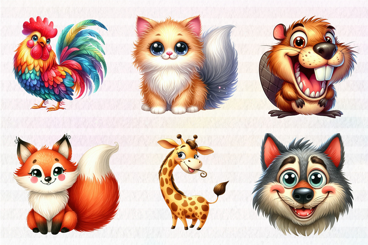 Quirky Funny Animals Sublimation, an Illustration by CreationArt (Photo 4 of 6)