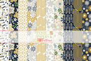 Navy Daisy Printable Scrapbook Paper, a Pattern Graphic by Posh Papers & Patterns (Thumbnail 1 of 8)