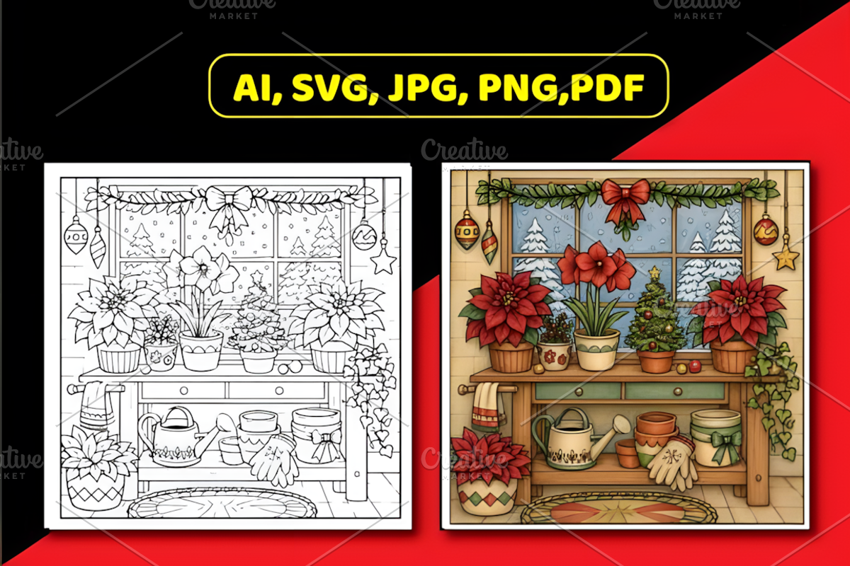 Cozy Christmas Bold Easy Coloring, a Seasonal Illustration by Design Station (Photo 4 of 5)