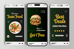 Fast Food Restaurant Story Template, a Social Media Template by MightyDesign