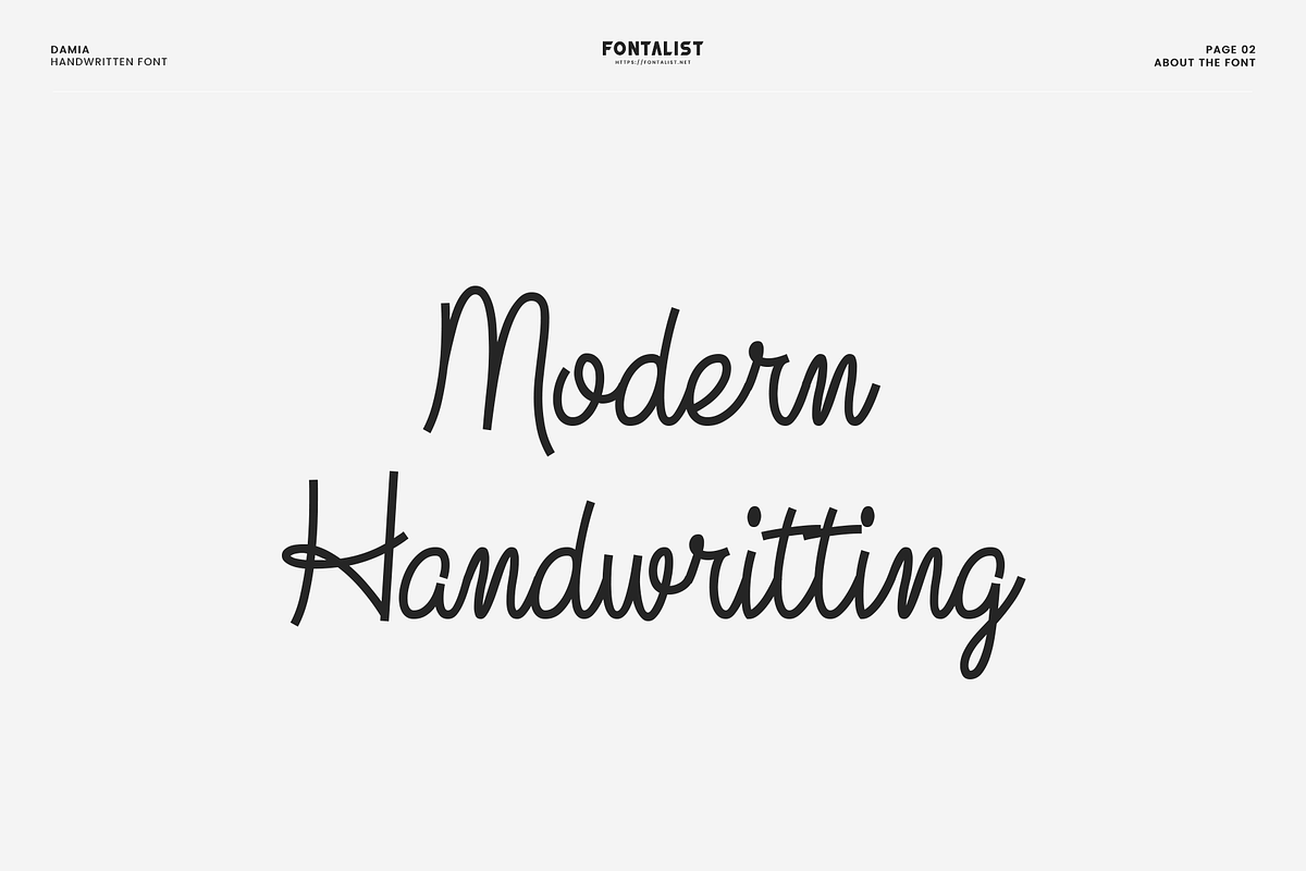 Damia Handwritting Font, a Script Font by AndriyFM (Photo 2 of 6)