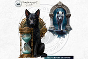 Watercolor Mystic Wolves Clipart Set, an Animal Illustration by ThatsDesignArt (Thumbnail 7 of 15)